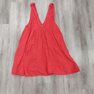 NWT Free People Red V neck Tank Dress